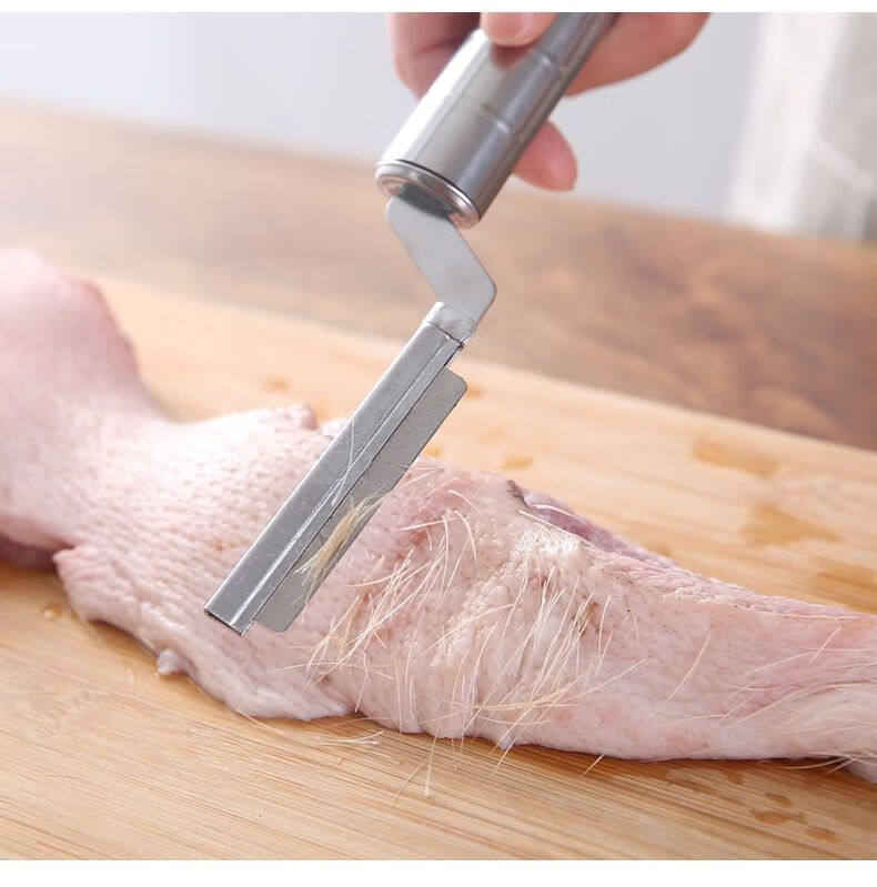 猪蹄缝去猪毛神器家用猪头肉刮毛工具牛羊屠宰拔毛夹钳剃毛刀定制1个