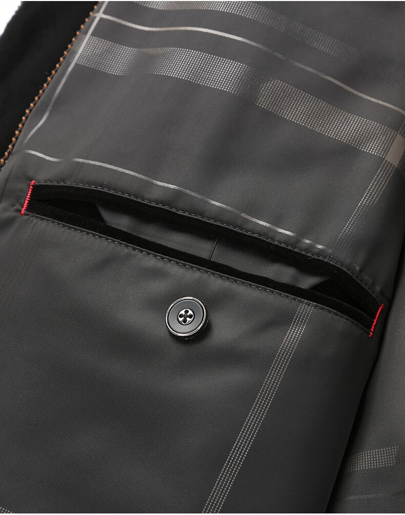 卡尼提铁灰进口水貂男士皮草皮毛一体皮夹克商务休闲冬装保暖外套精品