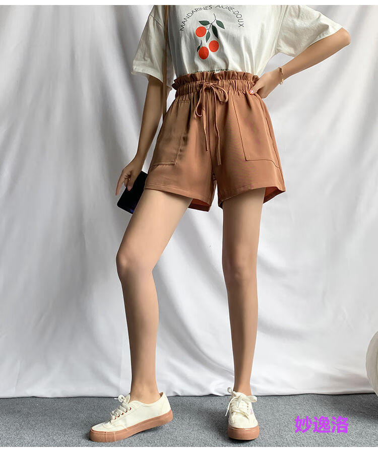 夏装宽松高腰中学生校服裤女生高中初中生显腿瘦大腿粗的裤子今年流行