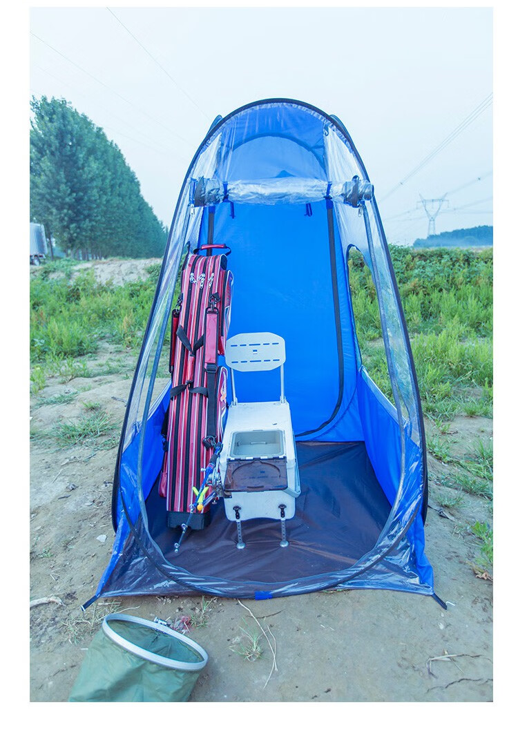 户外钓鱼野外用品垂钓装备单人帐篷防雨隔离遮阳棚离地防蚊专用蓬