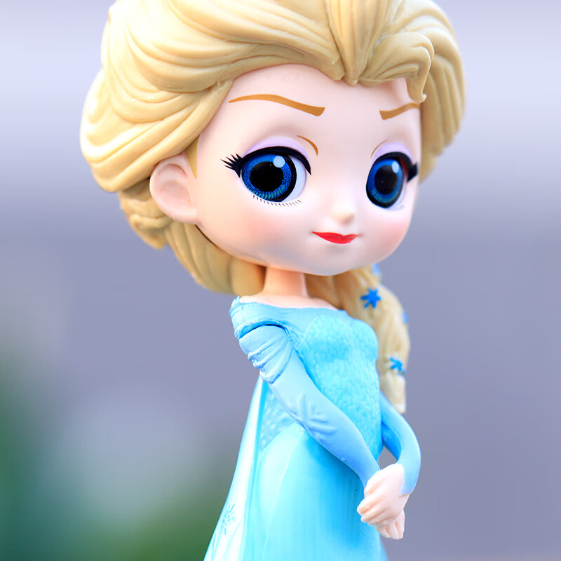 qposket冰雪奇缘爱莎艾莎公主安娜elsa模型礼物蛋糕摆件定制款 爱莎