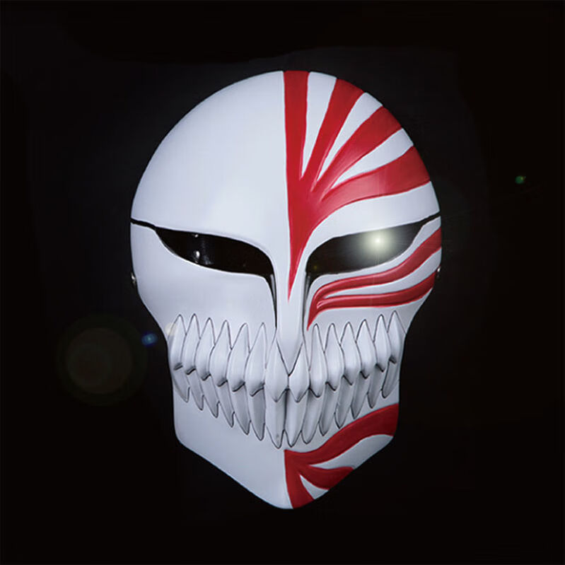 黑崎一护死神面具 动漫万圣节舞会恐怖男女全脸面具 黑色【图片 价格