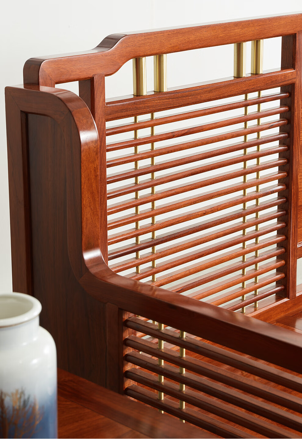 苏作苏素红木家具缅甸花梨(学名:大果紫檀)沙发 新中式沙发组合 小