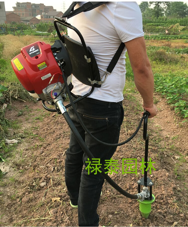 背负式烟叶种植机打孔机打洞机割草机栽培种植背负式汽油机钻孔 烟