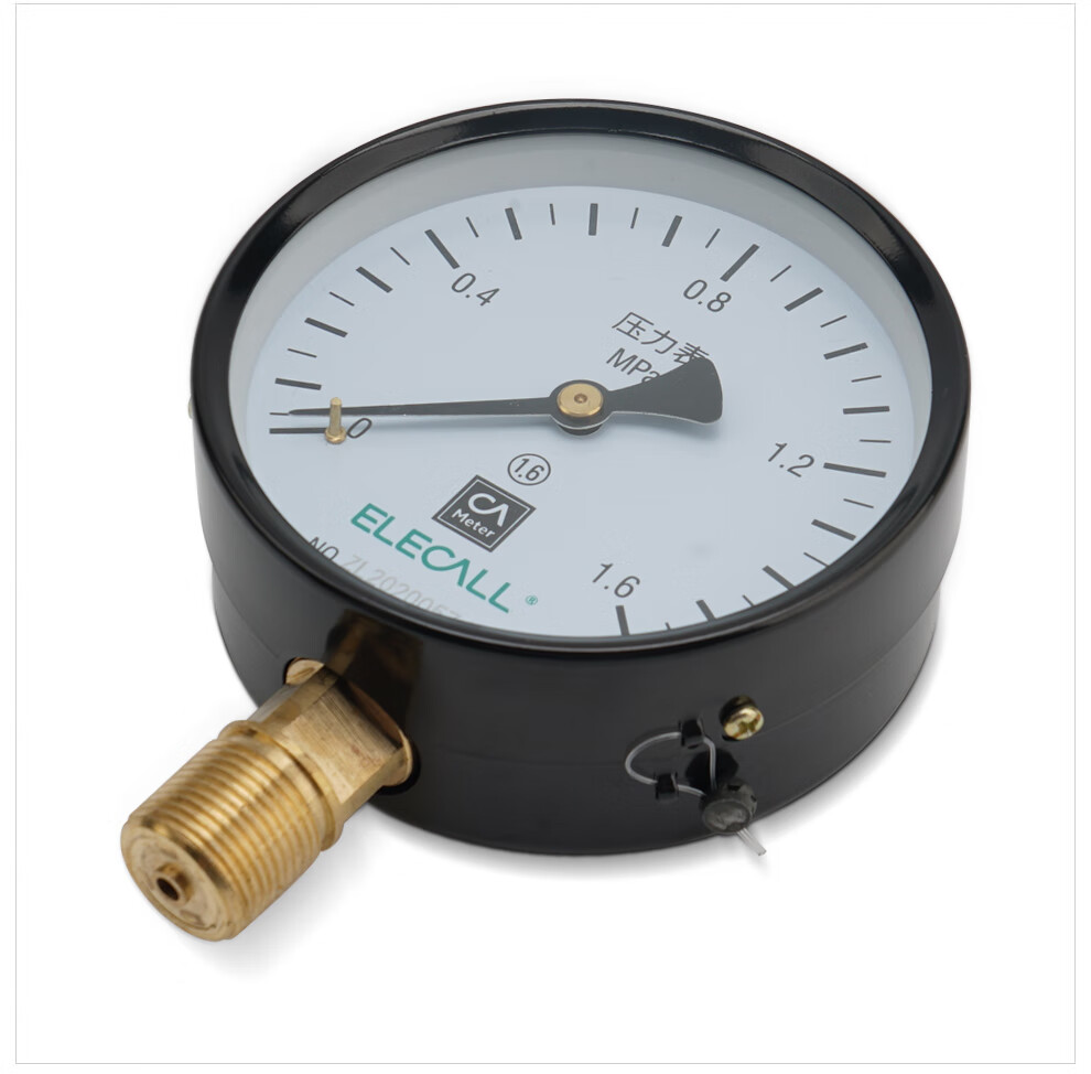 伊莱科(elecall)普通压力表径向指针式自来水压力表液压y-100/y-40