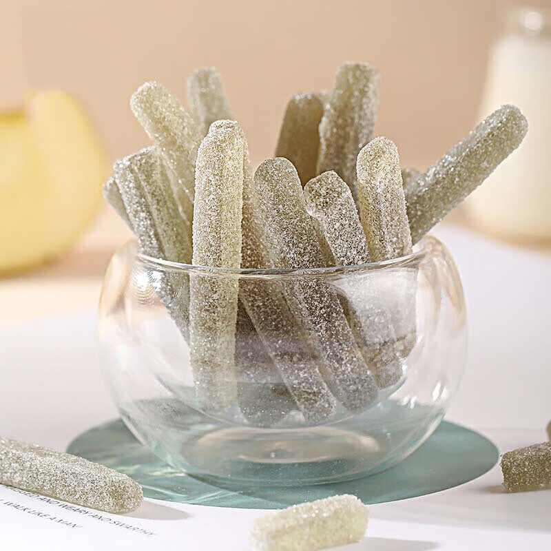 的qq糖柠檬汽水可乐味软糖儿童超长条橡皮糖柠檬汽水味3袋苏打水味3袋