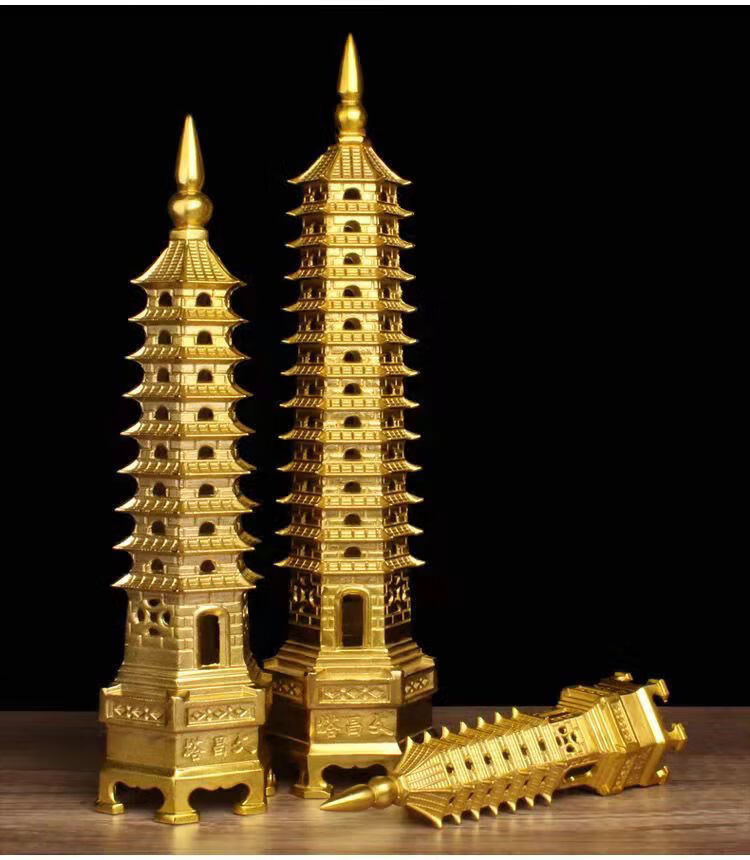 boussac纯铜文昌塔助学学业男孩13层九层女孩金榜题名摆件书房通用