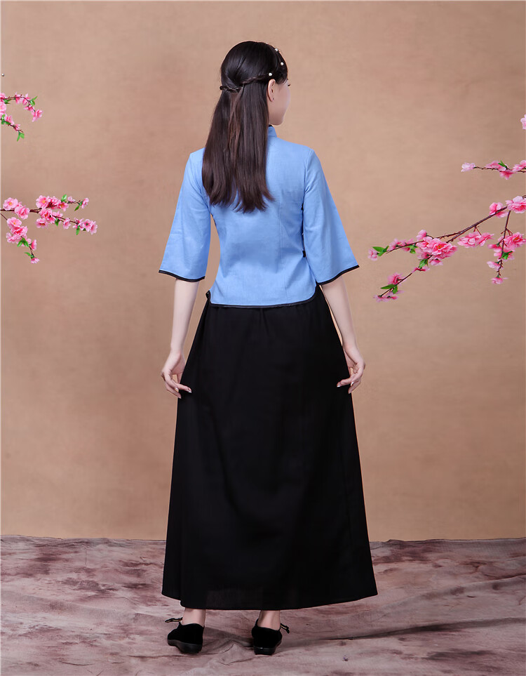 民国学生装五四运动女五四青年装复古风棉装汉服毕业班服校服合唱演出