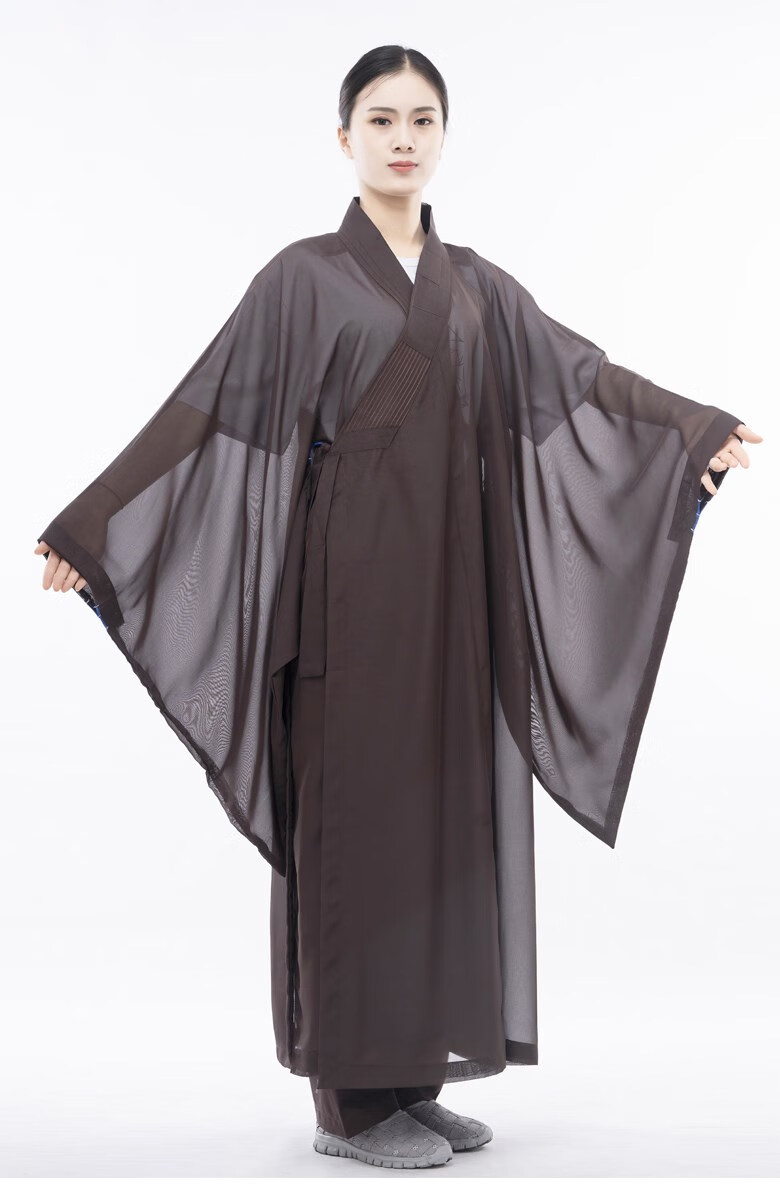 佛教衣服夏天佛教用品海青居士服男女款麻纱儿童小孩海清衣服袈裟大褂