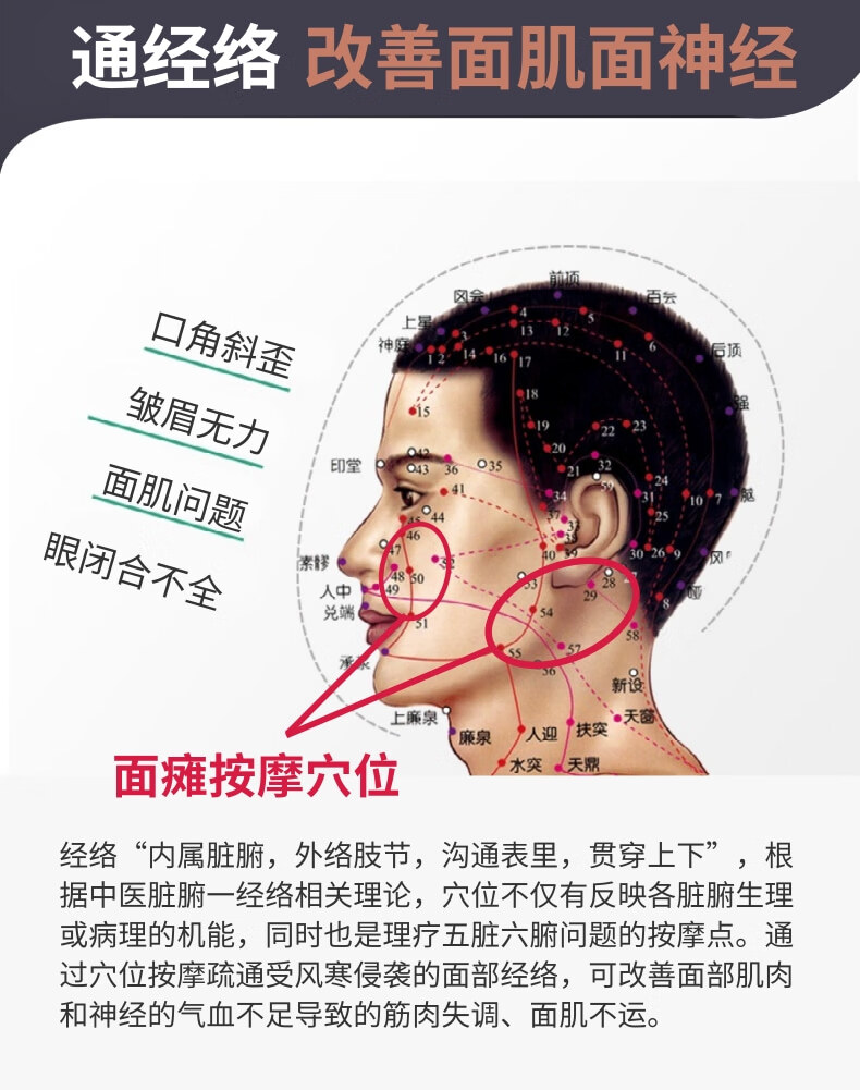jd健康面瘫后遗症按摩器脸部面部神经理疗器嘴歪眼斜肌肉刺激电疗仪扣