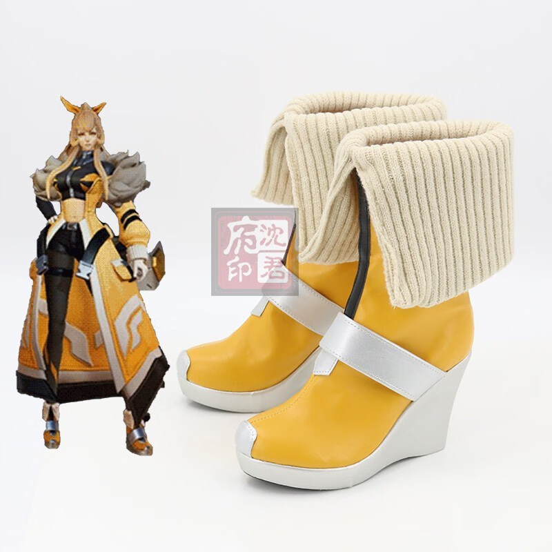 王者荣耀 天狼溯光者伽罗cos鞋 伽罗太华/花见巫女cosplay鞋子 伽罗