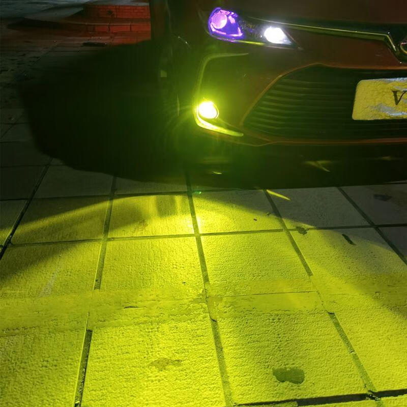 白光黄色前杠双光透镜汽车日行灯 19-21款雷凌雾灯(原车有雾灯专用)