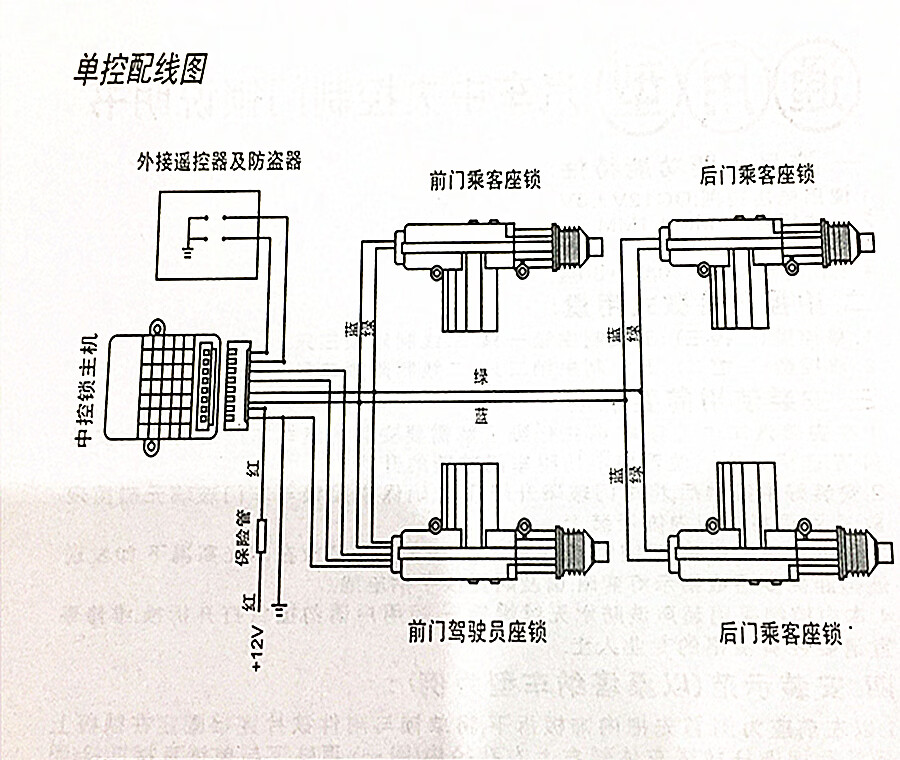 汽车面包车中控锁带折叠钥匙遥控适合铁将军防盗器配件车门锁马达