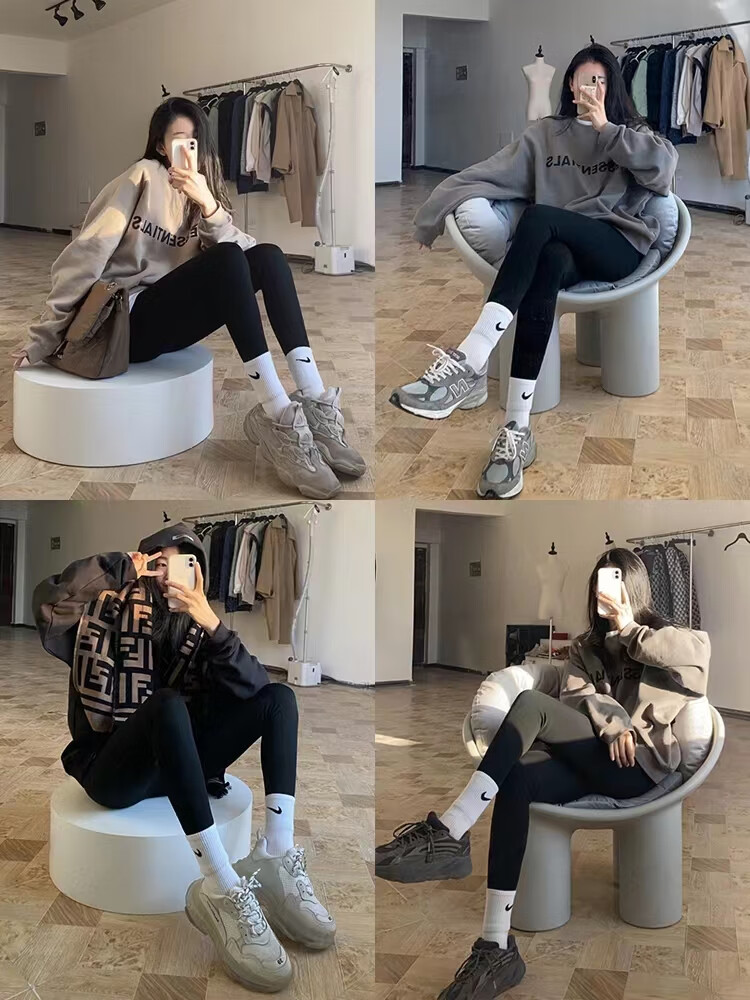 耐克nike官方旗舰袜子ins男女韩版jk勾勾袜对勾潮袜中长筒春夏季高筒