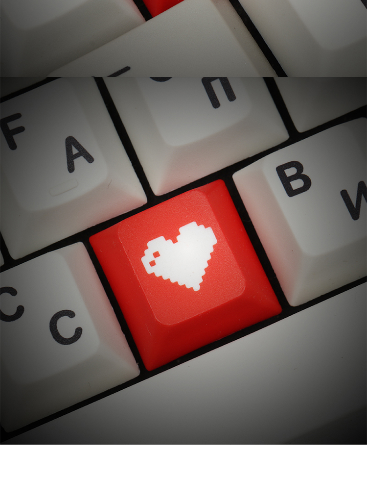 华为huawei通用键盘帽个性爱心原厂高度pbt机械键盘帽单个性杰霆