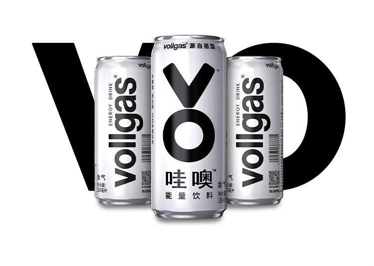 德国vollgas哇噢 维生素功能性饮料 牛磺酸气泡饮料百香果味 330ml*6