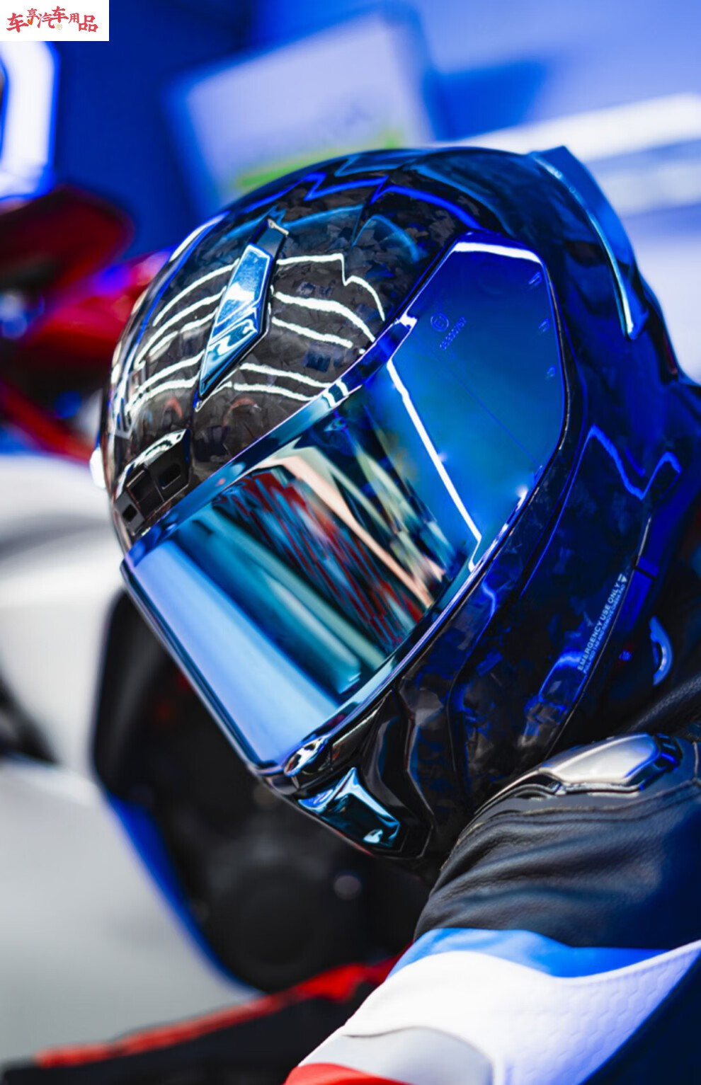 ava闪电头盔男摩托车锻造碳纤维机车全盔官方黑武士骑行四季夏季 锻造