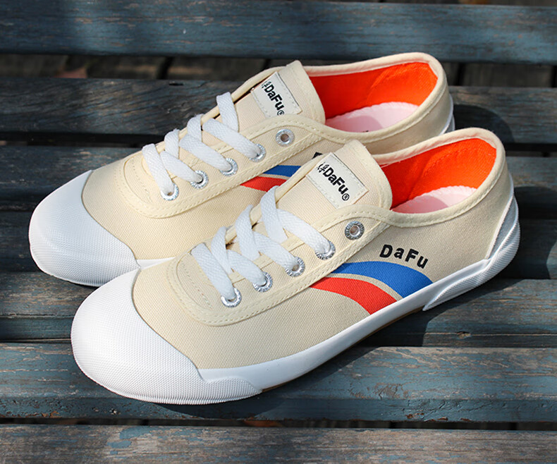 大孚dafu帆布鞋手绘风秋新款休闲鞋时尚经典复古国潮运动鞋低帮彩绘
