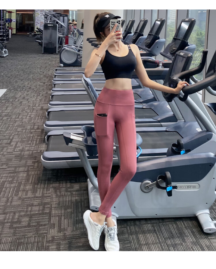 fauntie luna健身女孩带兜高腰提臀瑜伽收腹显瘦紧身速干跑步训练运动