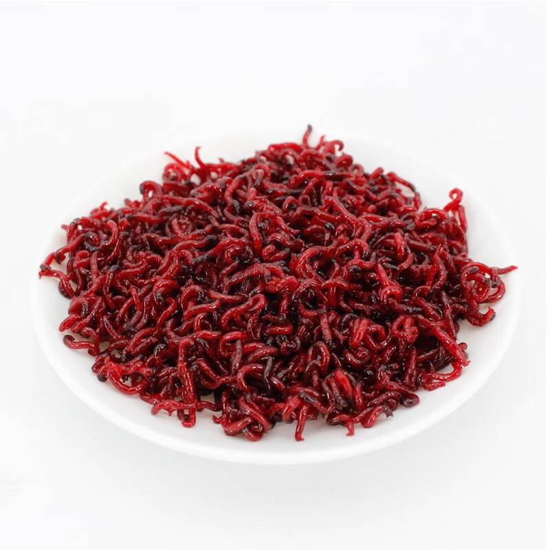 红虫活饵鲜活特大号公活体拉饵小公虫鲫鱼饵 中号黑头公红虫250g