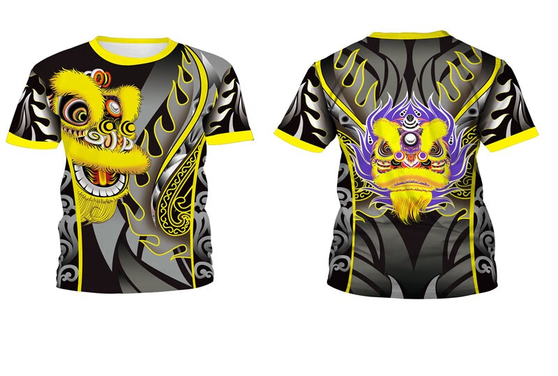 醒狮衣服舞狮服装舞狮团队队服舞龙服装长短醒狮服狮子衣服 长 裤子