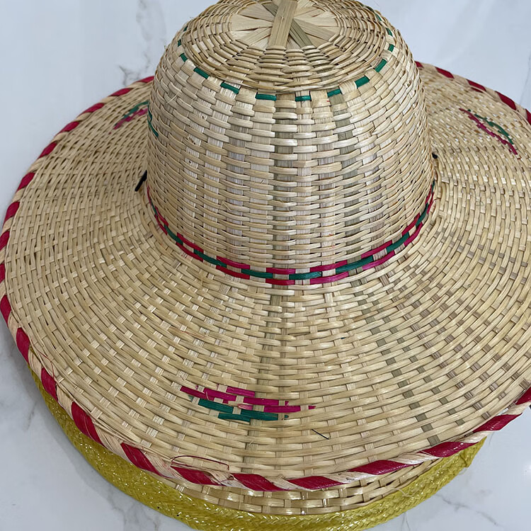 青衣麻相 凉帽手工竹编透气礼帽民族夏天时尚舞台演出表演帽竹帽凉快