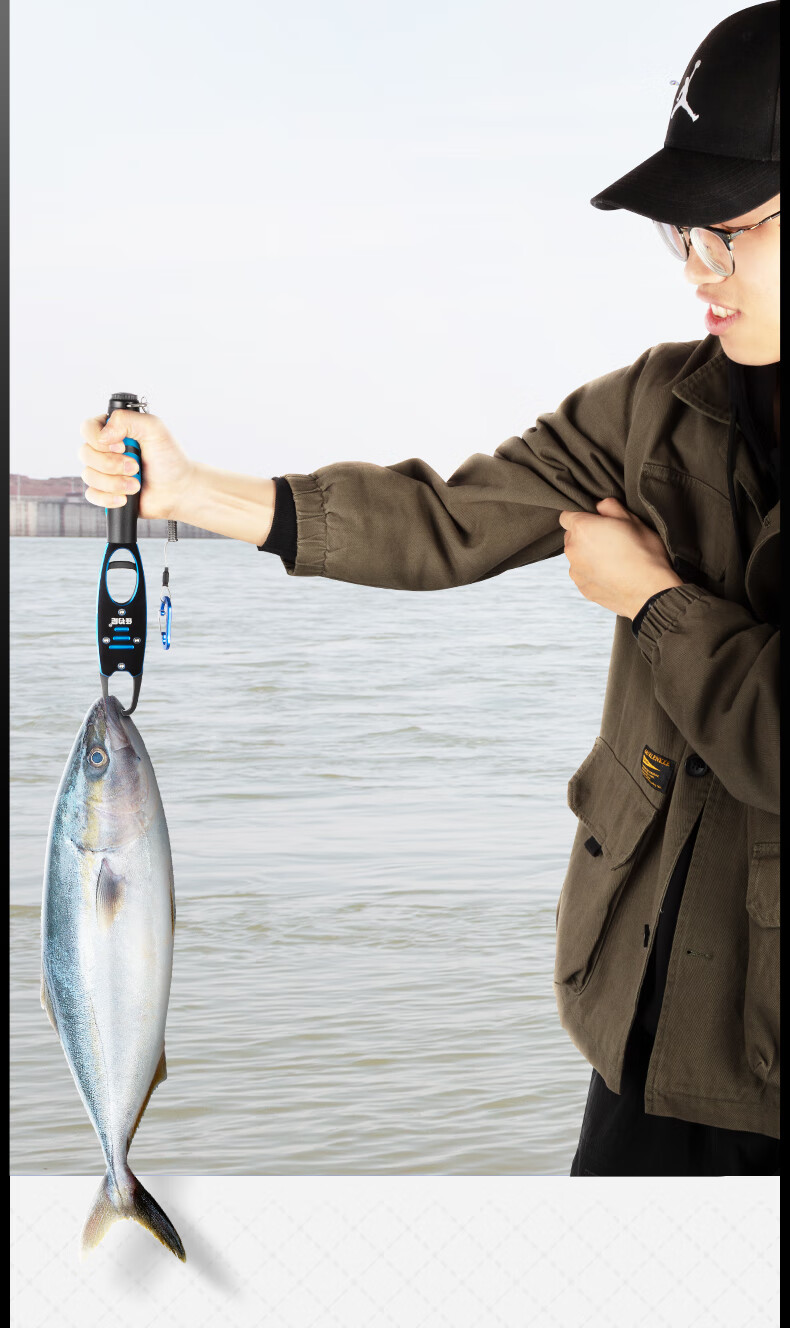 控鱼器钳子称重不锈钢控鱼钳路亚钳夹鱼夹子鲈鱼夹工具不锈钢控鱼器