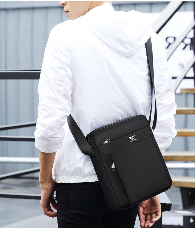 布男包大容量夏季帆布小背包父亲节好物款式3黑色大号可放105寸ipad