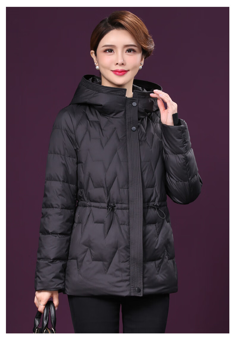 甘甘的世界 羽绒服女短款2020新款时尚冬季女士修身外套 墨绿 xl 适合