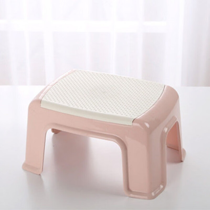 加厚塑料凳子家用浴室防滑小板凳儿童小凳子方凳矮凳子茶几凳 卡其色