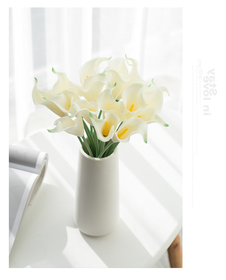 仿真花马蹄莲塑料花装饰室内餐桌高品质单支假花插花客厅摆设仿真花束