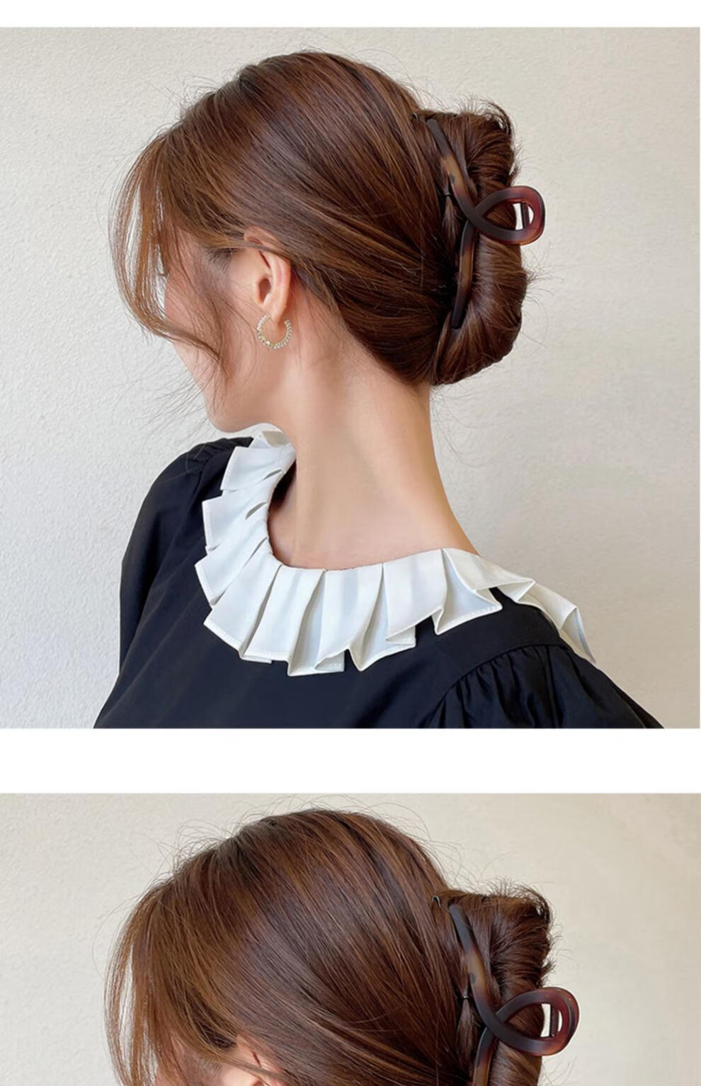 鲨鱼夹学生感磨砂抓夹大号女夏后脑勺发夹气质发卡韩式黑色子头饰风靡