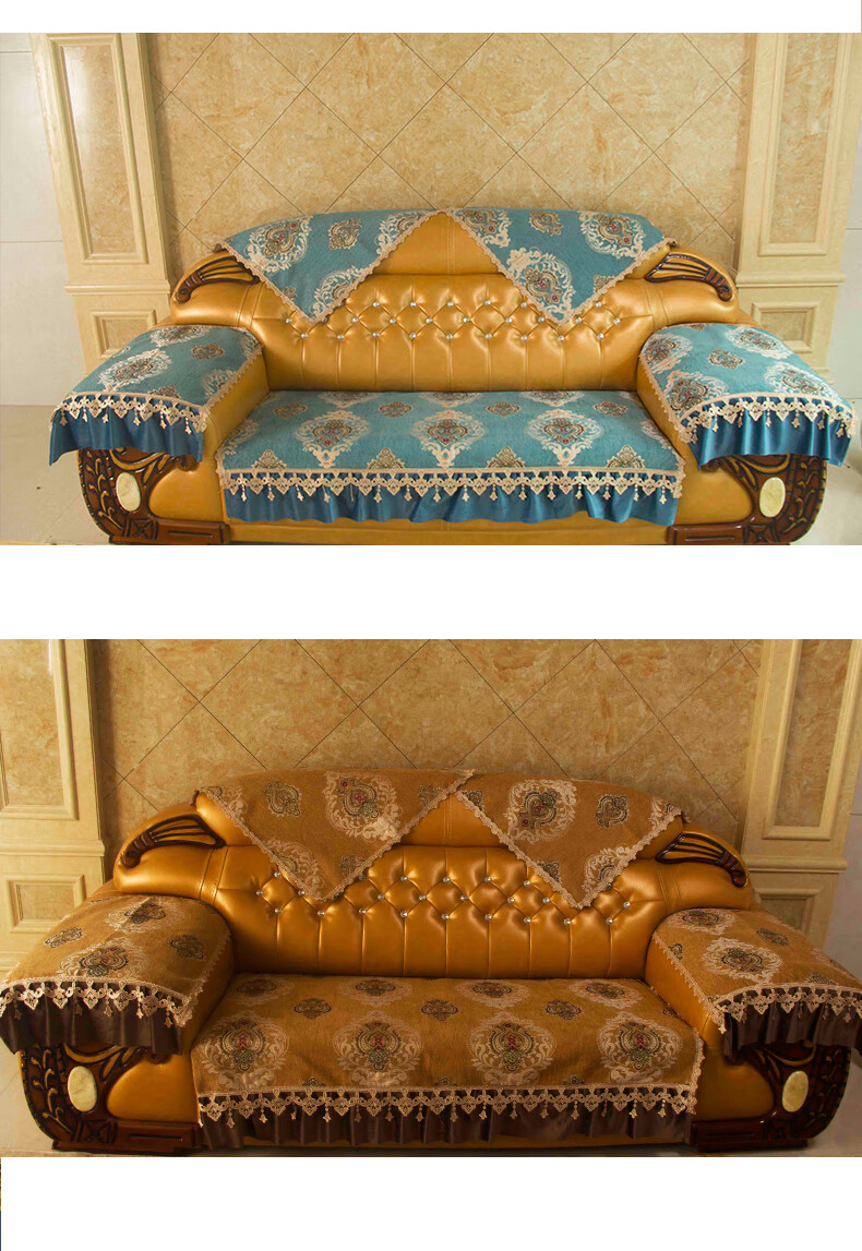 茗芮居 真皮沙发防滑垫简约沙发垫坐垫老式真皮沙发垫套123组合四季