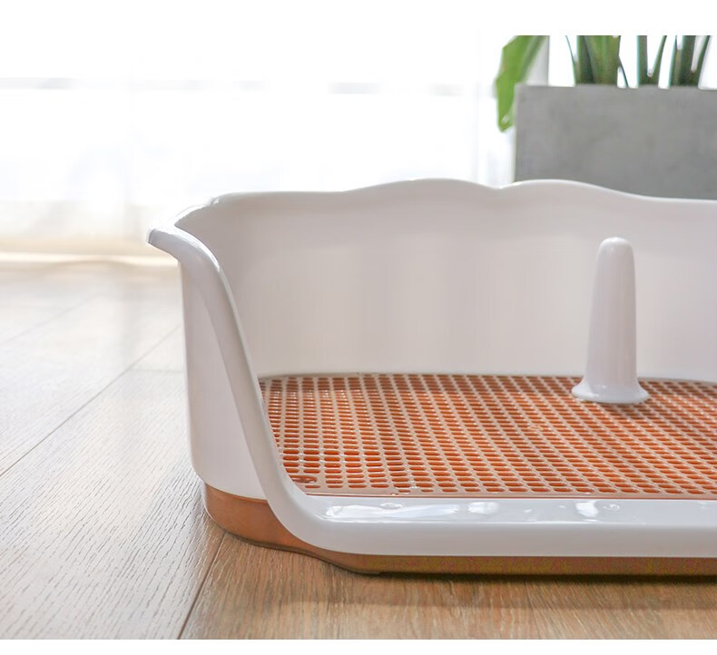 尿盆砂盆清理训练定点排便器室内狗沙盆大小便狗厕所可拆分白灰l大号