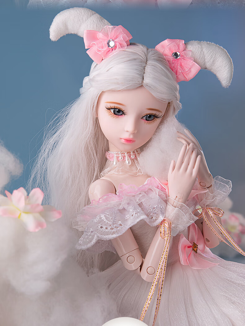 启蒙sd人形玩偶人偶娃娃礼物大女孩精致仿真公仔公主玩具洋娃娃 3年妆