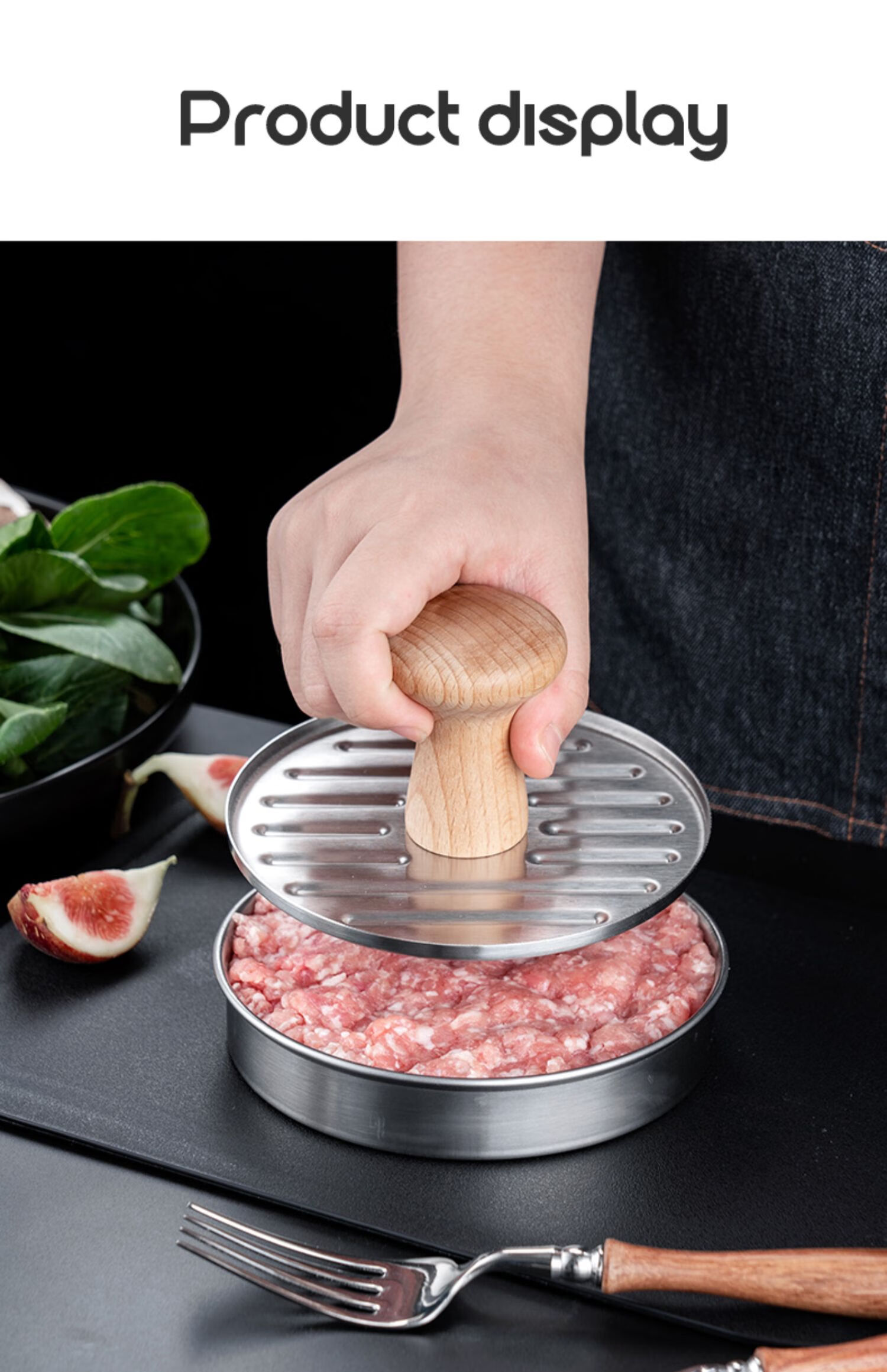 牛肉饼模具家用304不锈钢汉堡肉饼压肉饼磨具神器压饼器小号单个