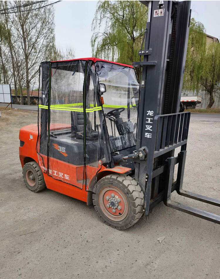 挡风罩铲车防雨帘电动合力顶棚杭州叉遮阳篷sn2837定做叉车罩联系客服