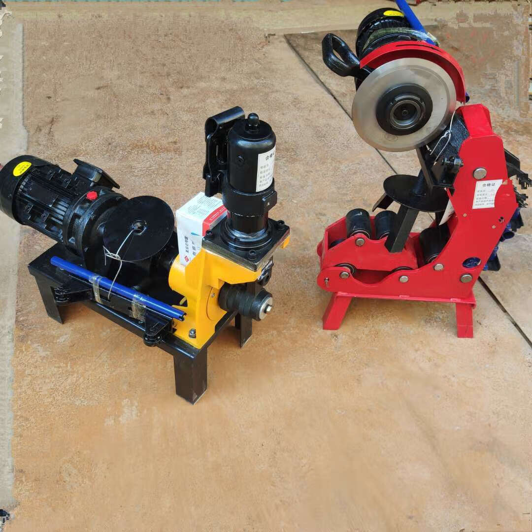 德骊嘉 消防管道压槽机三件套滚槽切管机电动液压割管沟槽开孔机 4寸