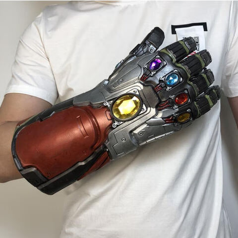 复联钢铁侠灭霸无限手套可穿戴可动发光无线儿童玩具cos道具 钢铁侠