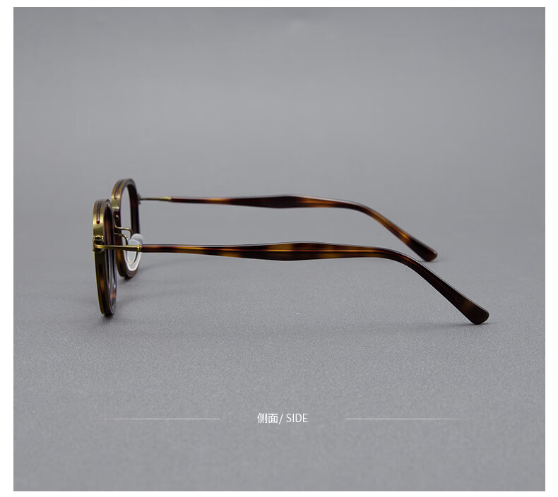 眼镜框木川眼镜框男款复古超轻钛架日系痞帅大脸眼睛框可配镜片 镜框