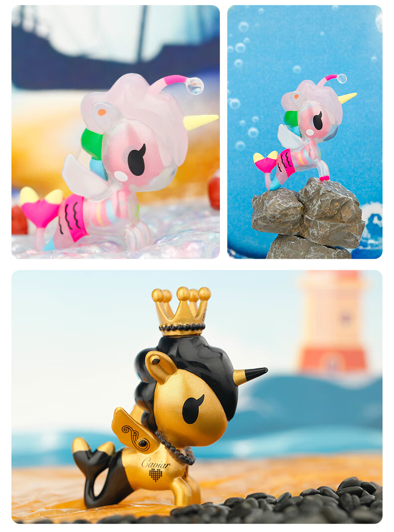 美人鱼独角兽盲盒tokidoki独角兽鱼3代4代盲盒淘奇多奇确认款珊瑚海神