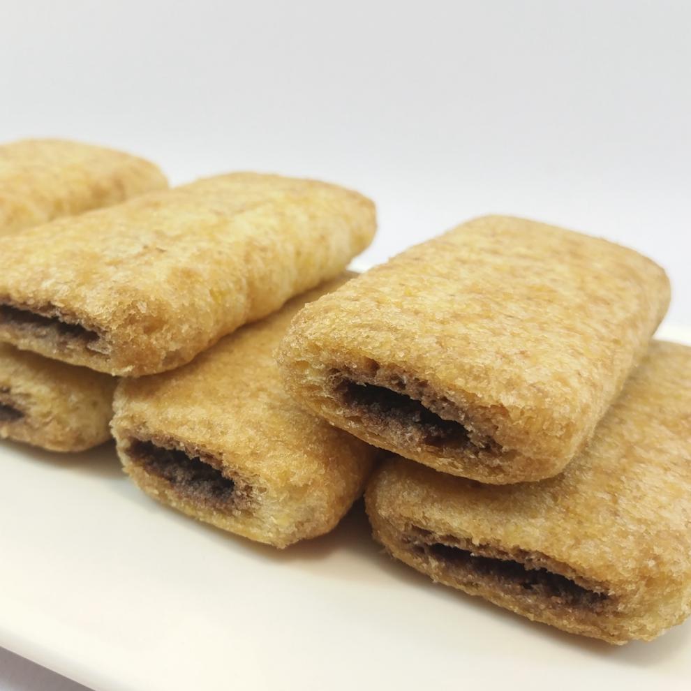 天津夹心米果50g*10袋巧克力牛奶味日式怀旧零食休闲膨化食品 6袋鸡蛋