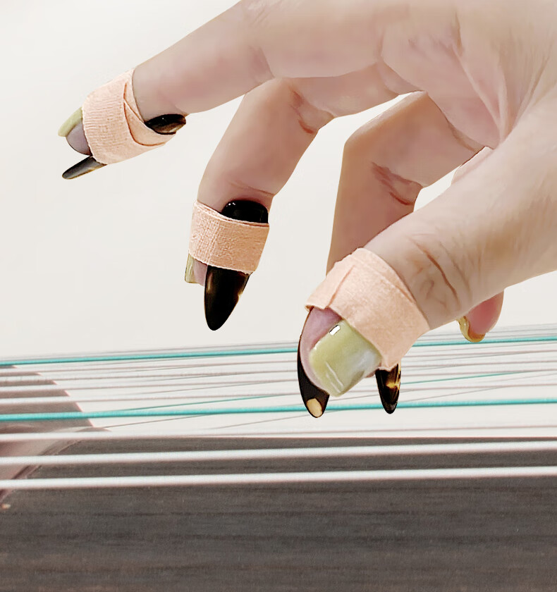 敦煌古筝指甲儿童色古筝指甲儿童成人凹槽双弧初学考级演奏款指甲古筝