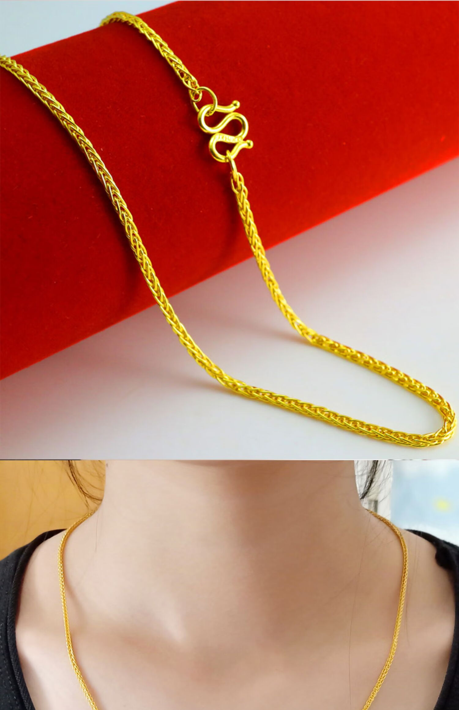 老凤凰同款黄金项链女款结实肖邦链9999足金真金男纯金链子结婚首饰素