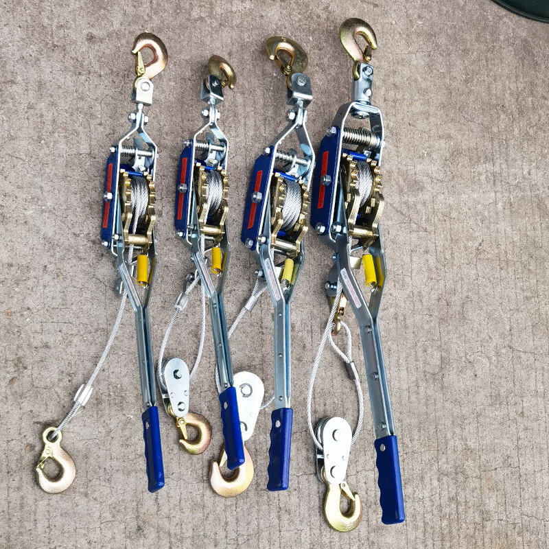 邦强牌紧线器钢丝绳双钩拉紧器捆绑器电力拉线工具棘轮手扳紧绳器 邦强紧线器1吨