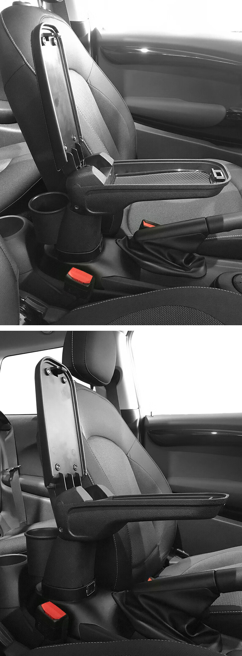 适用于宝马mini改装汽车扶手箱带中央储物盒迷你cooper内饰r55f56定制