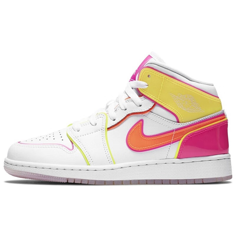 nike耐克airjordan1aj1乔1女篮球鞋554725白粉糖果cv4611100365