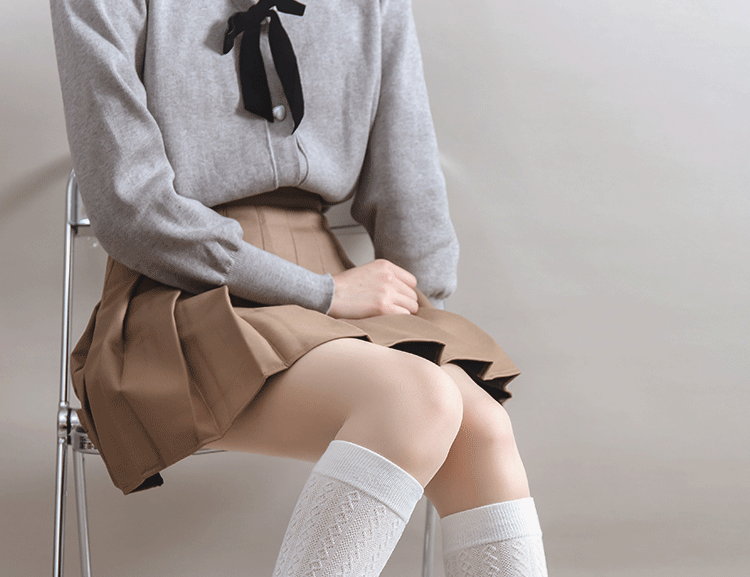 jk袜子女小腿袜麻花长筒袜可爱纯棉显瘦春秋薄款洛丽塔白色均码