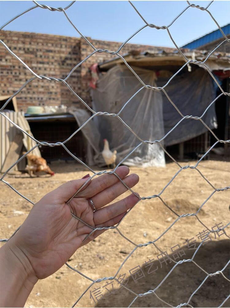 加粗六角拧花镀锌铁丝网养鸡围栏网养牛羊铁丝网圈地鱼塘果园围网 高