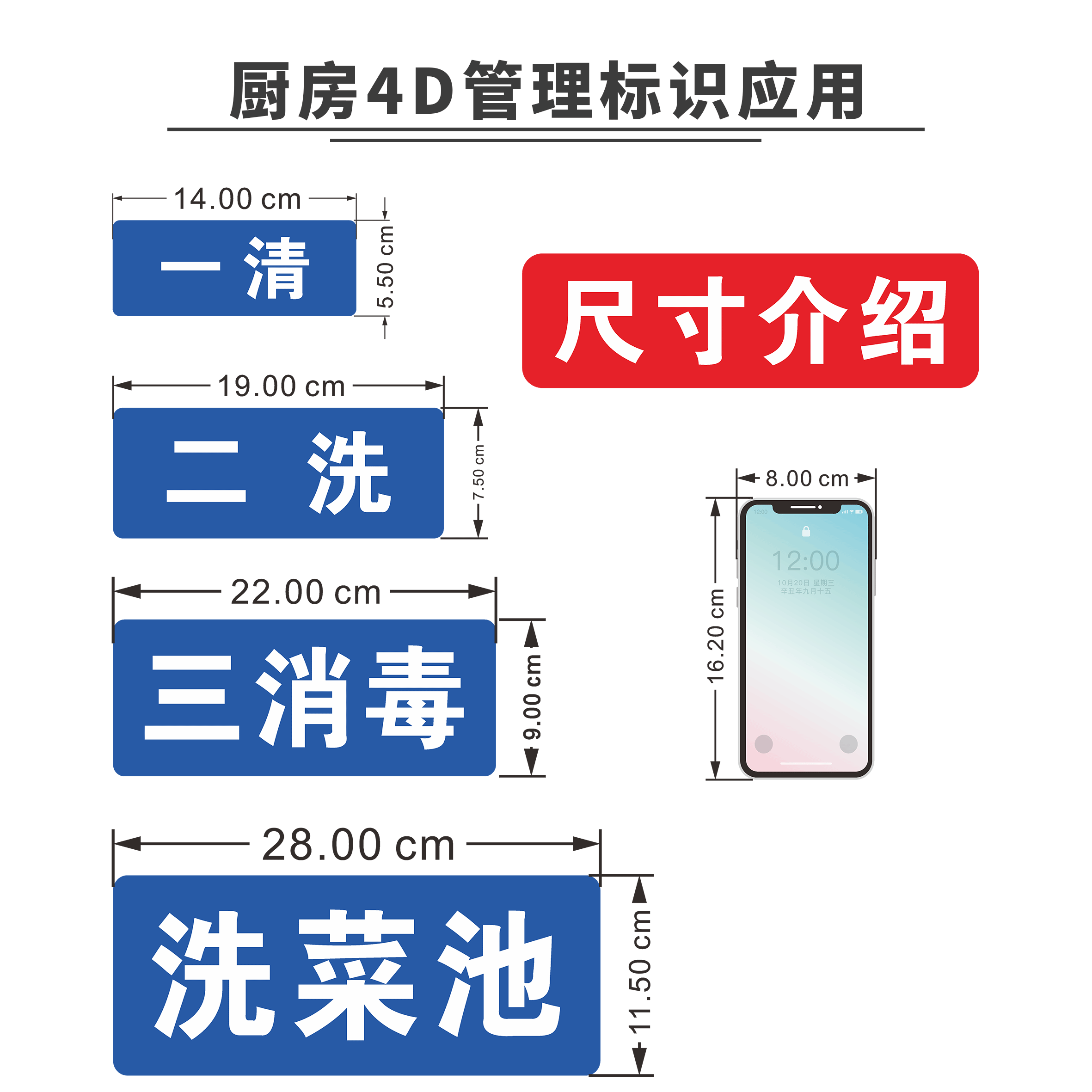 4D厨房标识贴大全图片